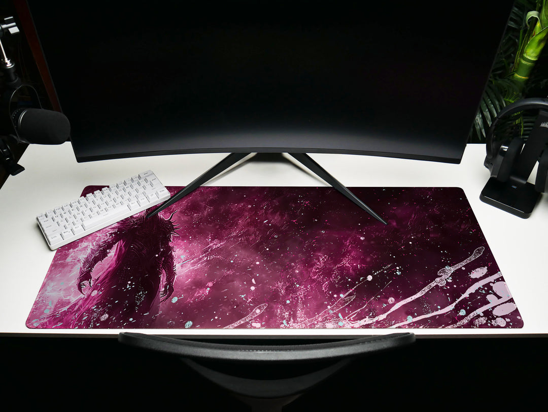 Mystic Nebula Design 1, Desk Pad, Mouse Pad, Desk Mat, Ethereal Guardian, Cosmic Mystery