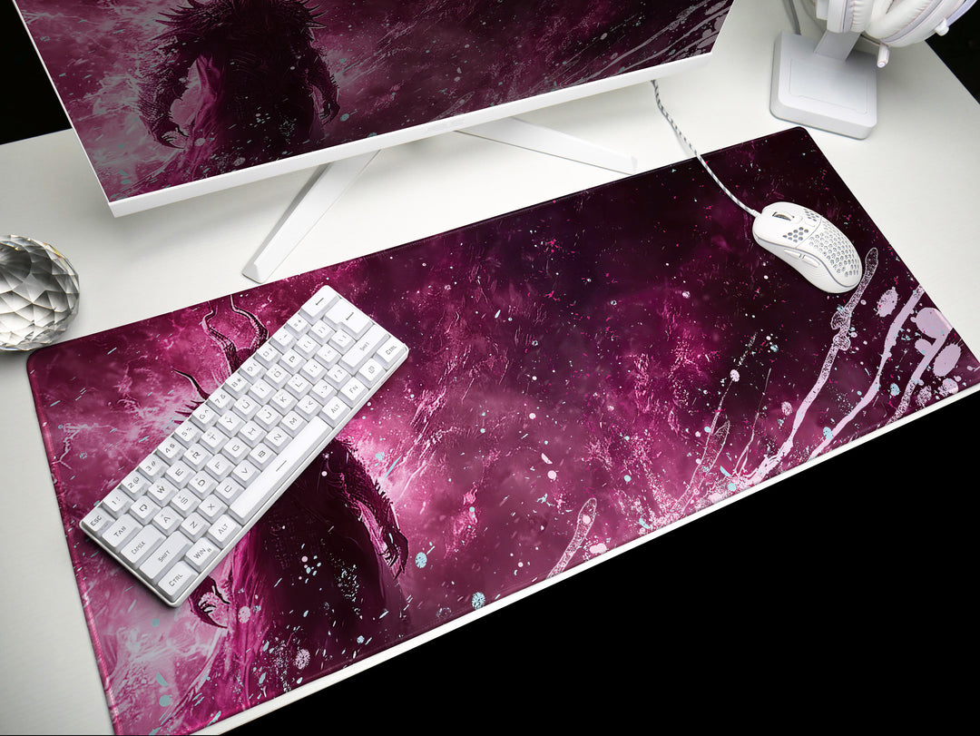 Mystic Nebula Design 1, Desk Pad, Mouse Pad, Desk Mat, Ethereal Guardian, Cosmic Mystery