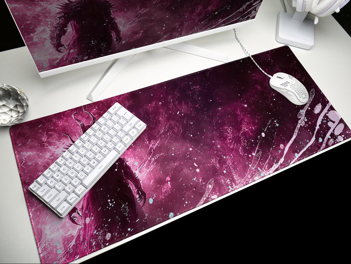 Mystic Nebula Design 1, Desk Pad, Mouse Pad, Desk Mat, Ethereal Guardian, Cosmic Mystery