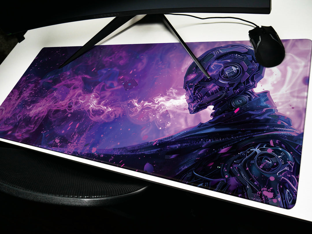 Mystic Nebula Design 2, Desk Pad, Mouse Pad, Desk Mat, Cybernetic Sorcerer, Techno-Ethereal