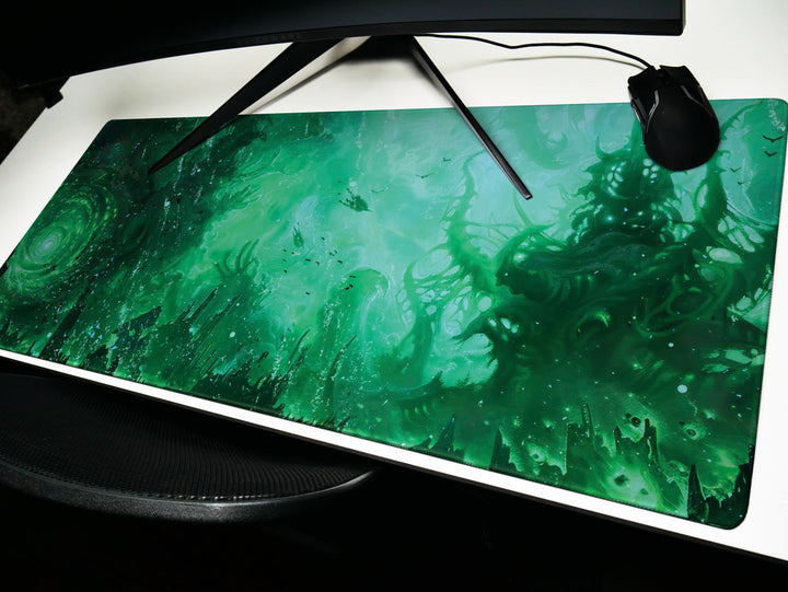 Eldritch Inferno Design 2, Desk Pad, Mouse Pad, Desk Mat, Alien Vortex, Mysterious Depths
