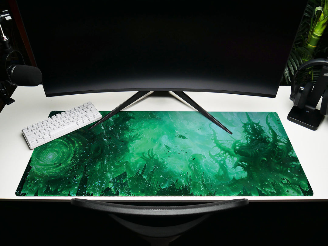 Eldritch Inferno Design 2, Desk Pad, Mouse Pad, Desk Mat, Alien Vortex, Mysterious Depths