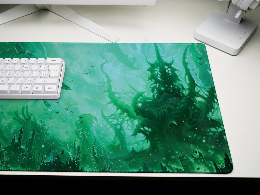 Eldritch Inferno Design 2, Desk Pad, Mouse Pad, Desk Mat, Alien Vortex, Mysterious Depths