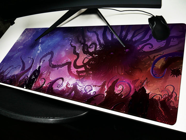 Eldritch Inferno Design 6, Desk Pad, Mouse Pad, Desk Mat, Galactic Whirlpool, Nebulous Art