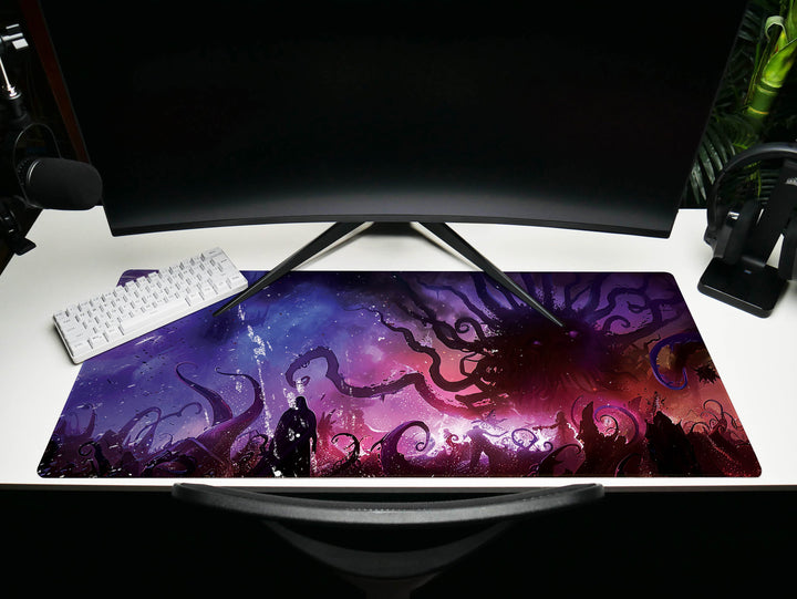 Eldritch Inferno Design 6, Desk Pad, Mouse Pad, Desk Mat, Galactic Whirlpool, Nebulous Art