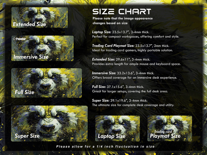 Mighty Bear Guardians Design 1, Desk Pad, Mouse Pad, Desk Mat, Powerful Bear Artwork, Dynamic Splatter, Bold Colors