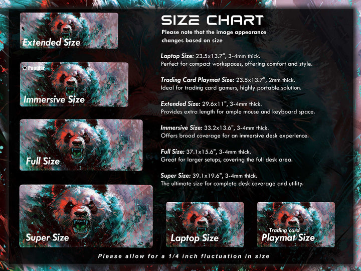 Mighty Bear Guardians Design 5, Desk Pad, Mouse Pad, Desk Mat, Majestic Bear Fury, Vibrant Teal and Red, Powerful Art