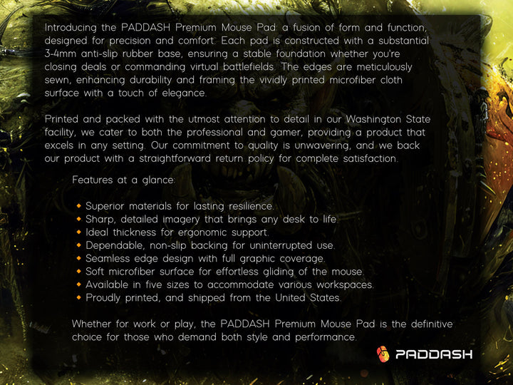 Savage Orc Warlord, Desk Pad, Mouse Pad, Desk Mat, Green-Skinned Brute, War-Torn Battleground, Epic Fantasy, Orc Warrior