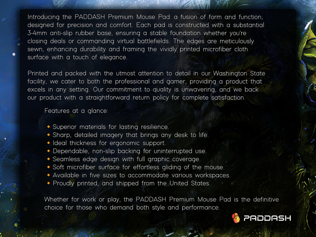 Shadowed Dwarf Champion, Desk Pad, Mouse Pad, Desk Mat, Mystic Blue Aura, Fantasy Warrior, Ancient Defender, Dark Magic