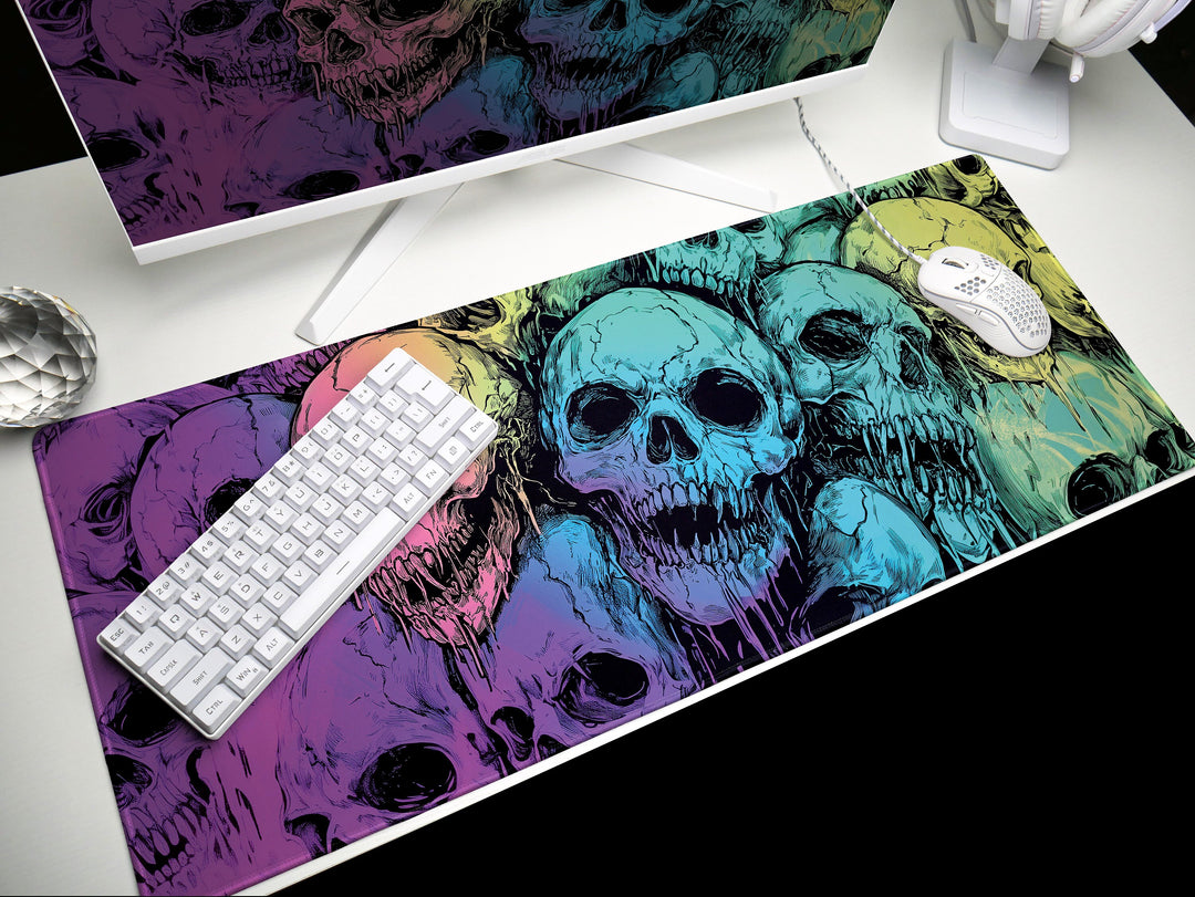a computer keyboard and mouse on a desk