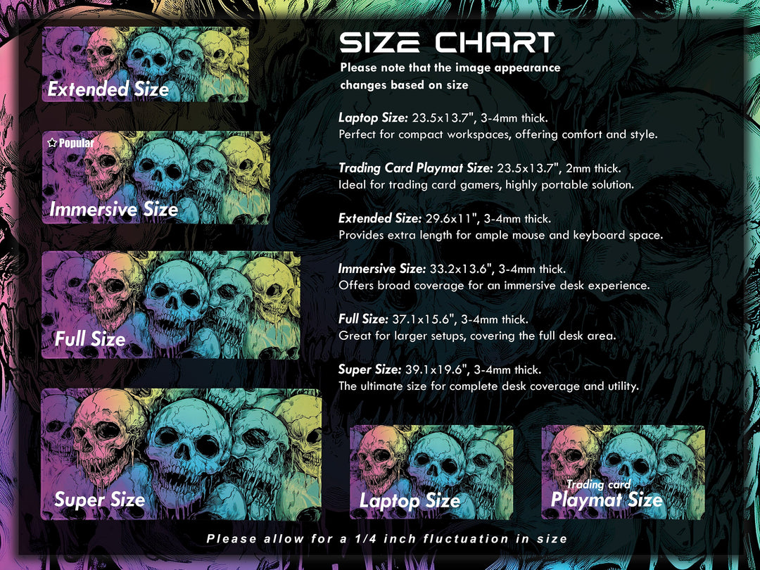 a poster with a bunch of skulls on it