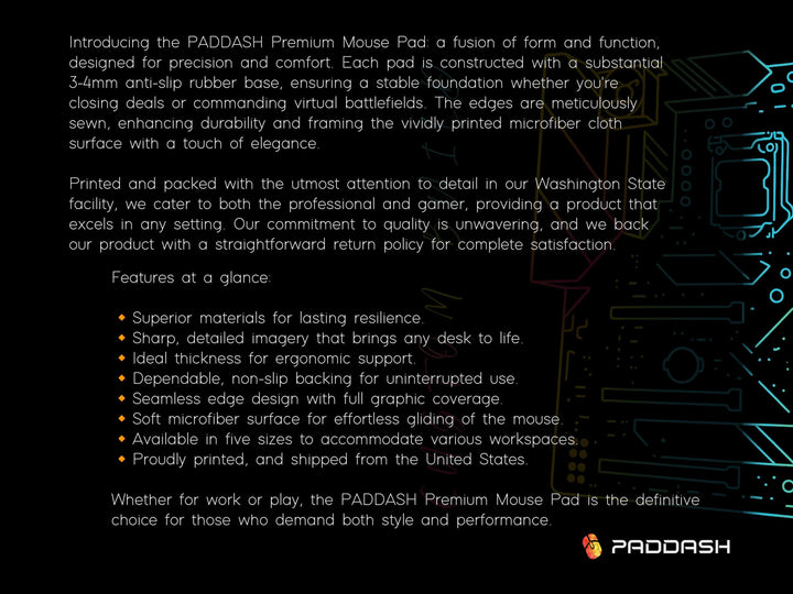 Custom Build Motherboard, Desk Pad, Mouse Pad, Desk Mat, Neon Circuit Art, Tech Illustration, RGB Style, Gamer PC Theme