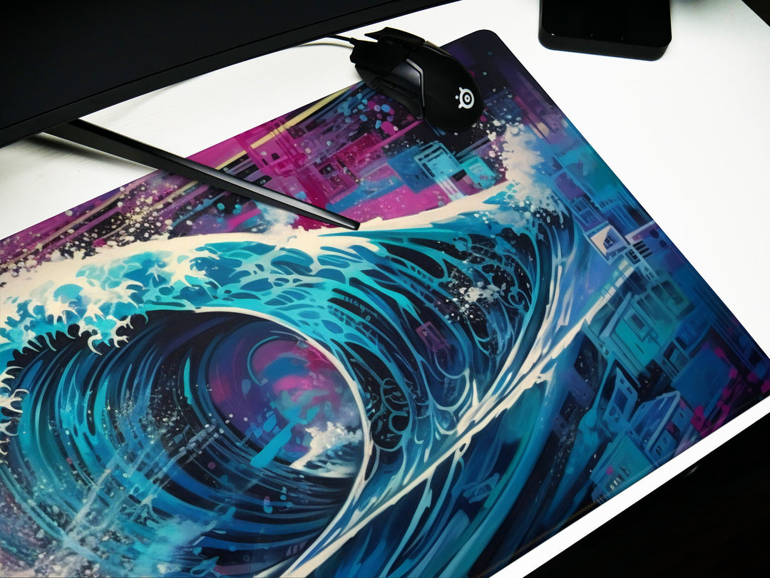 Futuristic Great Wave Design 1