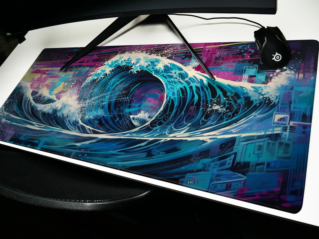 Futuristic Great Wave Design 1