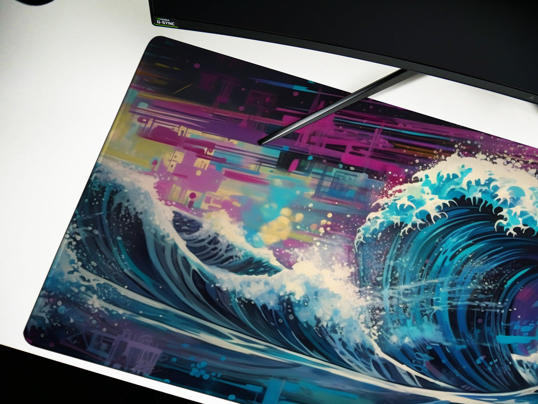 Futuristic Great Wave Design 1