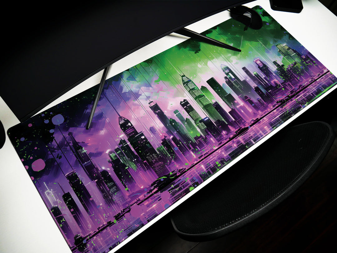 Vibrant Cyber Cityscape Design 1