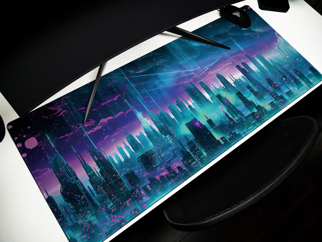 Vibrant Cyber Cityscape Design 2