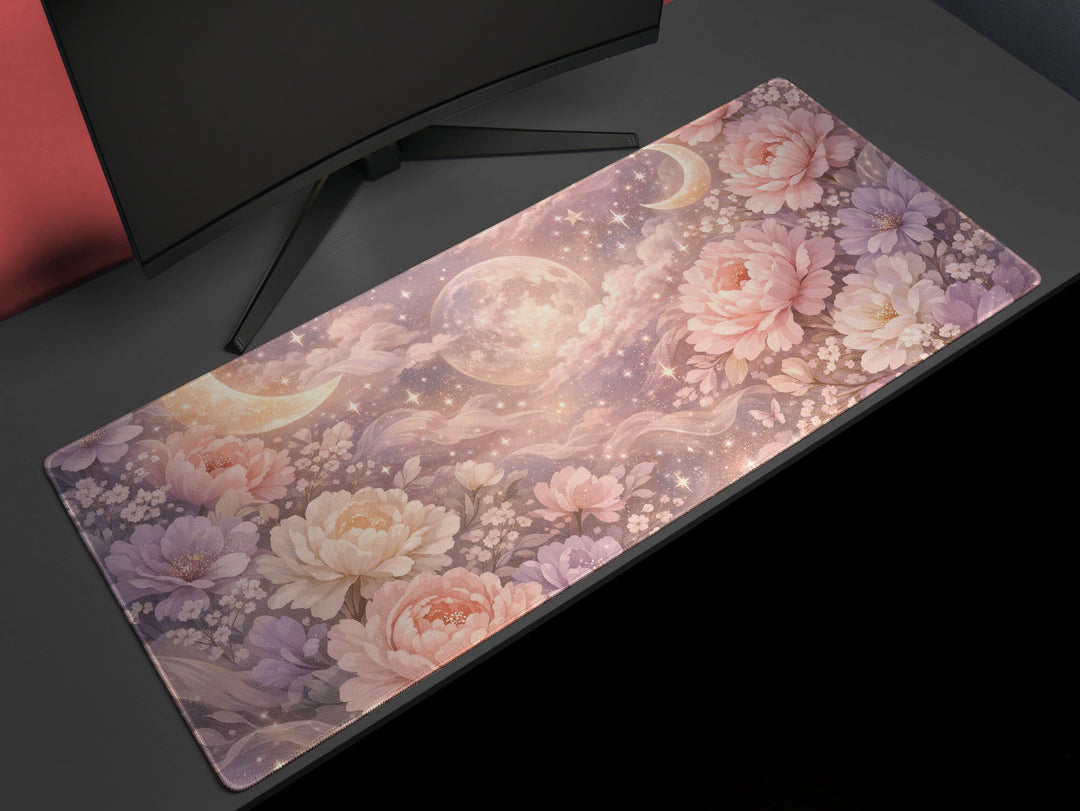Deskpad - Moonlit Peony Garden, image 1