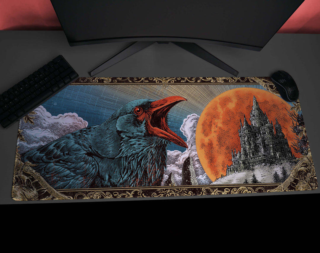 Deskpad - Crimson Moon Caw, image 3