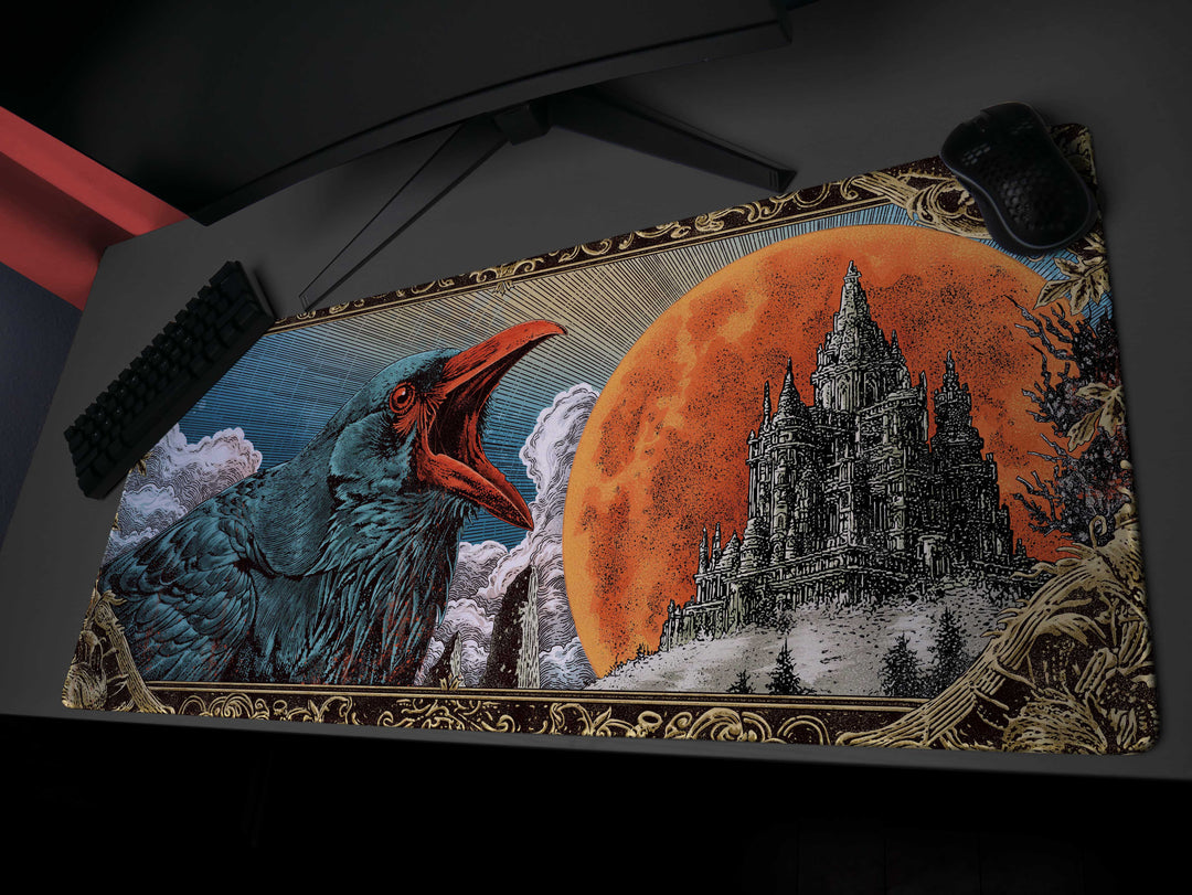 Deskpad - Crimson Moon Caw, image 4