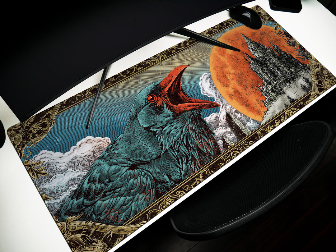 Deskpad - Crimson Moon Caw, image 6