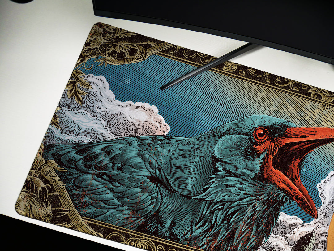 Deskpad - Crimson Moon Caw, image 7