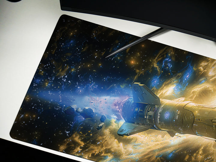 Cosmic Voyage Design 1, Desk Pad, Mouse Pad, Desk Mat, Stellar Navigator, Interstellar Beauty, Galactic Trek