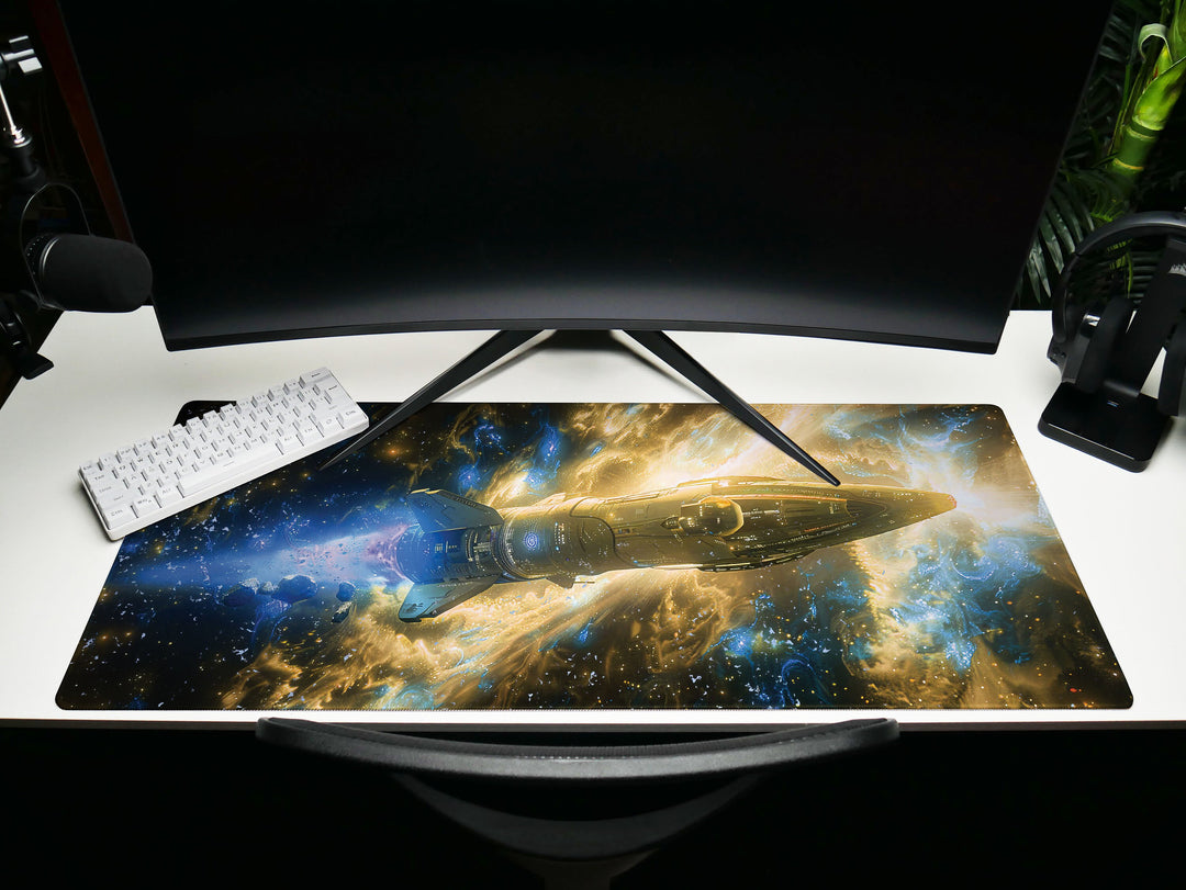 Cosmic Voyage Design 1, Desk Pad, Mouse Pad, Desk Mat, Stellar Navigator, Interstellar Beauty, Galactic Trek