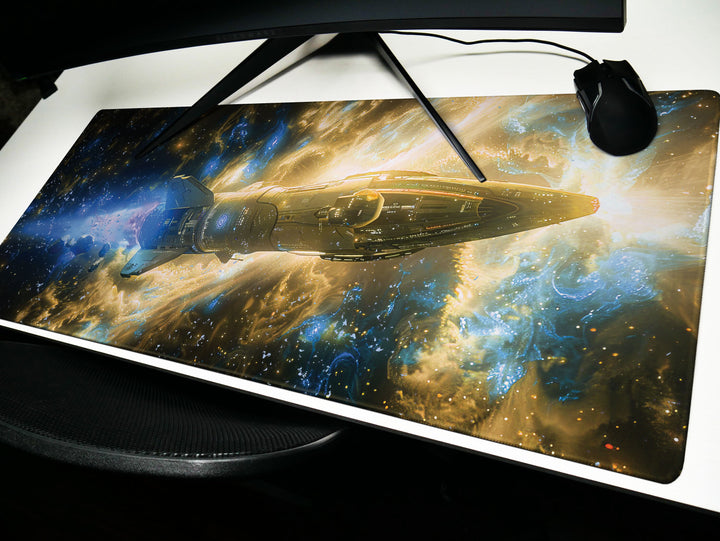 Cosmic Voyage Design 1, Desk Pad, Mouse Pad, Desk Mat, Stellar Navigator, Interstellar Beauty, Galactic Trek