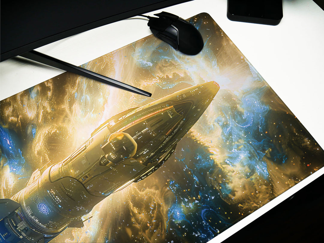 Cosmic Voyage Design 1, Desk Pad, Mouse Pad, Desk Mat, Stellar Navigator, Interstellar Beauty, Galactic Trek