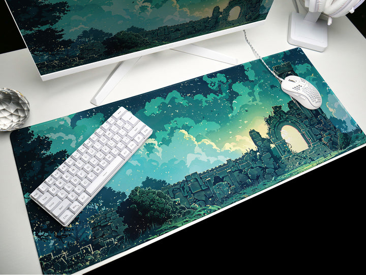 Enchanted Realm Design 2, Desk Pad, Mouse Pad, Desk Mat, Arcane Ruins, Twilight Reverie, Mystic Dawn