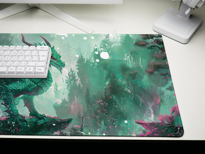 Majestic Mythos Design 4, Desk Pad, Emerald Enchanter, Mystic Grove, Verdant Dragon Majesty