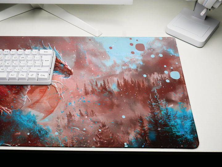 Majestic Mythos Design 6, Desk Pad, Crimson Conqueror, Arctic Wilderness, Dragon's Fury