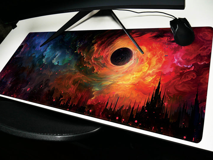 Eldritch Inferno Design 4, Desk Pad, Mouse Pad, Desk Mat, Celestial Chaos, Dark Energy