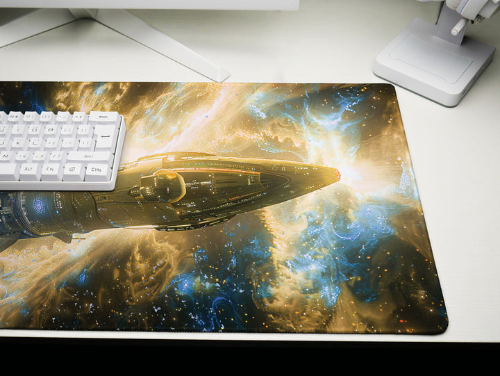 Cosmic Voyage Design 1, Desk Pad, Mouse Pad, Desk Mat, Stellar Navigator, Interstellar Beauty, Galactic Trek