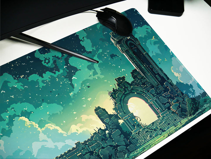 Enchanted Realm Design 2, Desk Pad, Mouse Pad, Desk Mat, Arcane Ruins, Twilight Reverie, Mystic Dawn