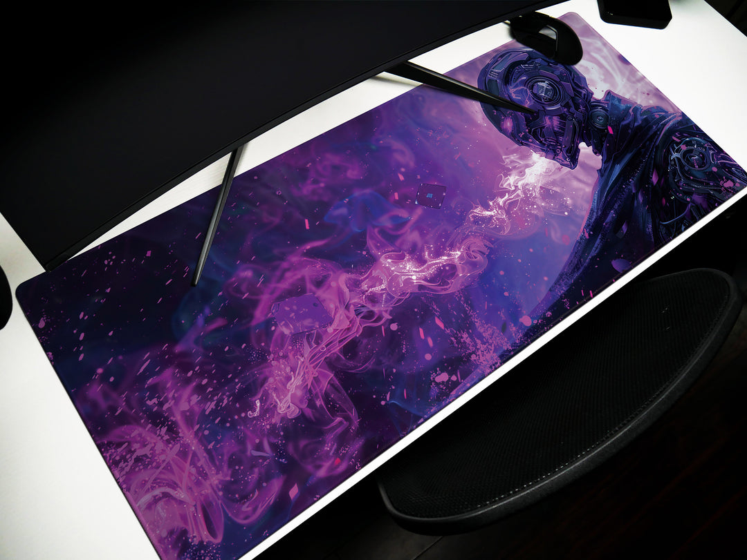 Mystic Nebula Design 2, Desk Pad, Mouse Pad, Desk Mat, Cybernetic Sorcerer, Techno-Ethereal