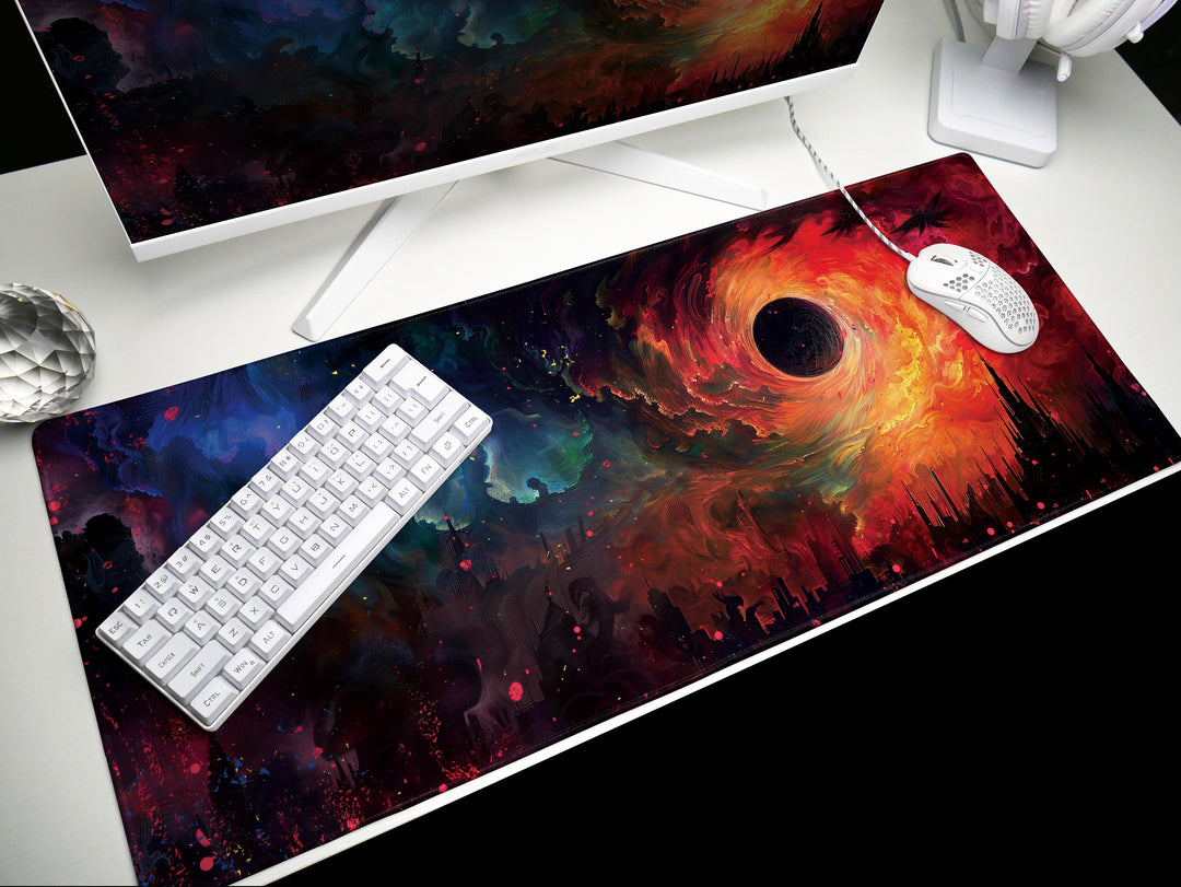 Eldritch Inferno Design 4, Desk Pad, Mouse Pad, Desk Mat, Celestial Chaos, Dark Energy