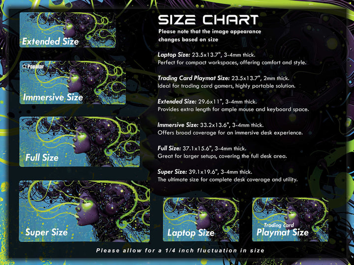 Cybernetic Reverie Design 5, Desk Pad, Mouse Pad, Desk Mat, Luminous Intrigue, Green Cyberworld