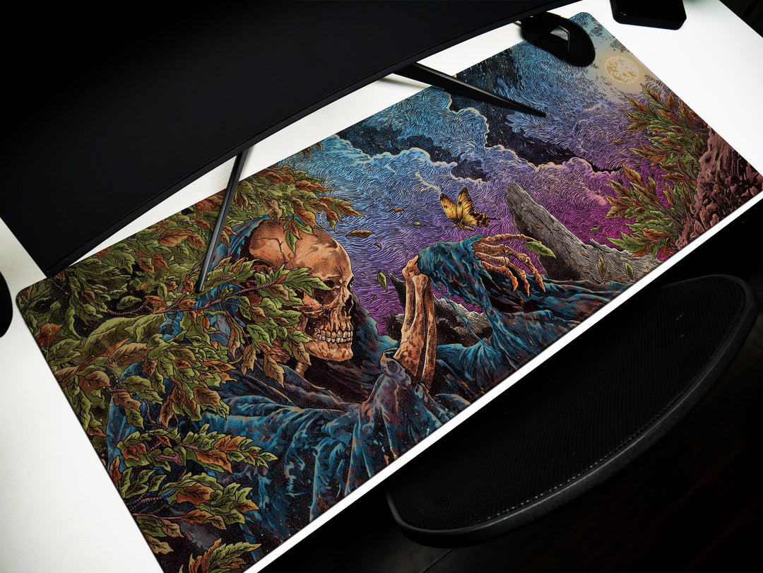 Twilight Wither, Desk Mat, Death and Rebirth Artwork by Wekx