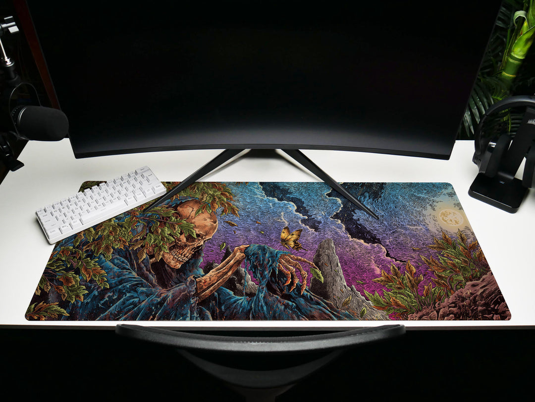 Twilight Wither, Desk Mat, Death and Rebirth Artwork by Wekx