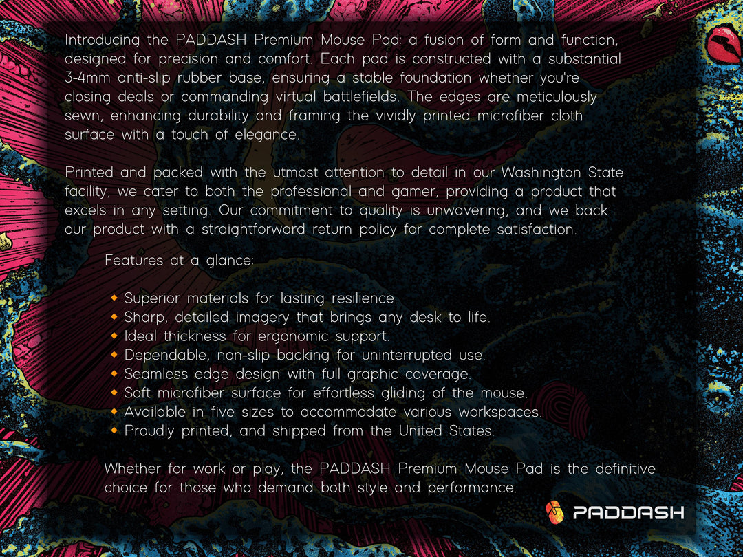 Abyssal Bloom, Desk Mat, Deep Sea Encounter Artwork by Wekx