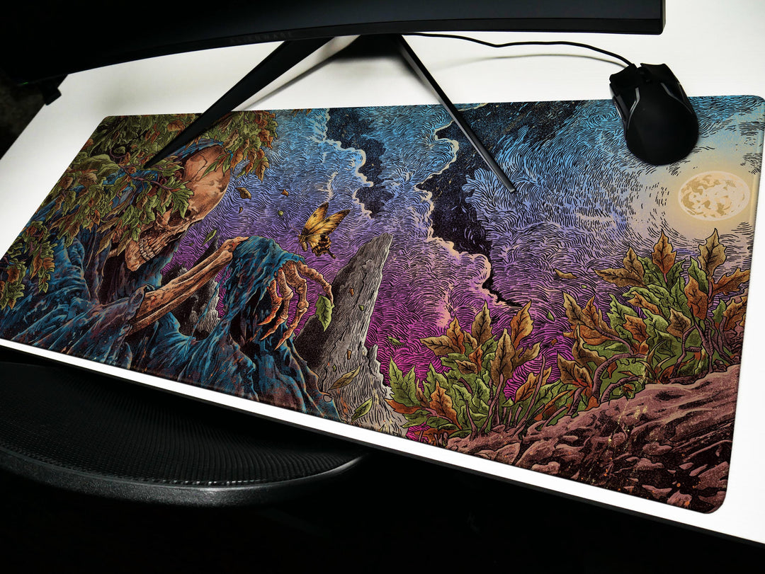 Twilight Wither, Desk Mat, Death and Rebirth Artwork by Wekx