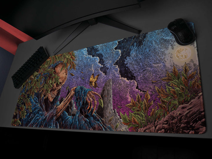 Twilight Wither, Desk Mat, Death and Rebirth Artwork by Wekx
