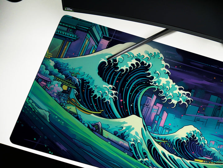 Futuristic Great Wave Design 4