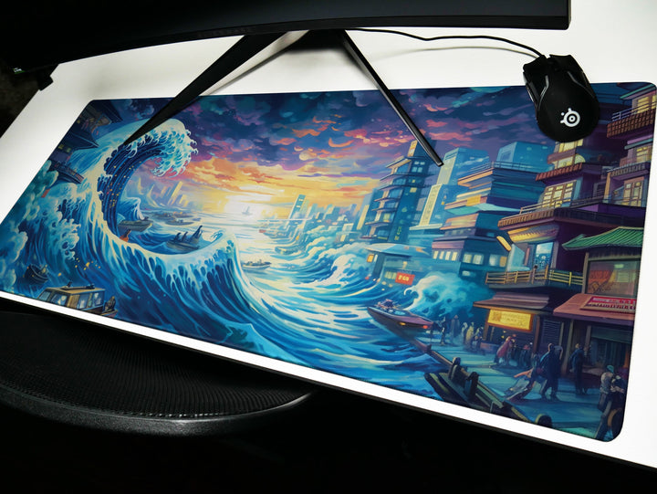 Cataclysmic Cyberpunk Great Wave Design 3