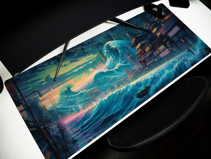 Cataclysmic Cyberpunk Great Wave Design 2