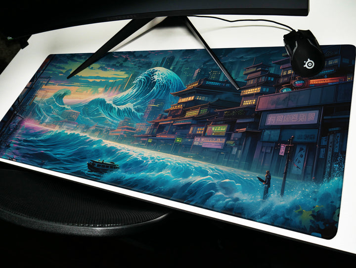 Cataclysmic Cyberpunk Great Wave Design 2