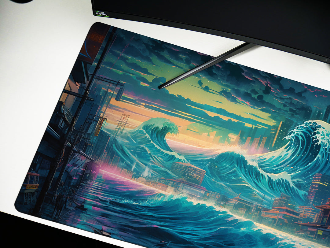 Cataclysmic Cyberpunk Great Wave Design 2