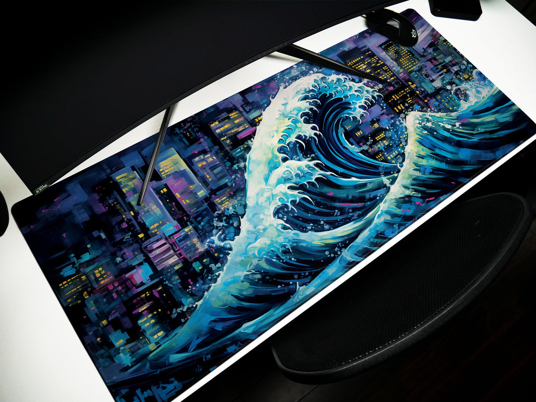 Futuristic Great Wave design 3